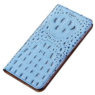 Imagem de Capa para Google Pixel 6/6 Pro com suporte para cartão, capa carteira luxuosa de couro legítimo com fecho magnético flip Kickstand TPU (poliuretano termoplástico), azul, 6 Pro 17 cm