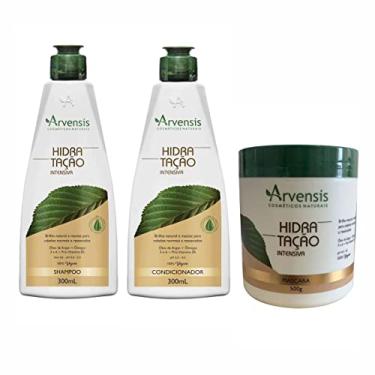 Imagem de Kit Hidratação Shampoo Condicionador Máscara 500g Arvensis