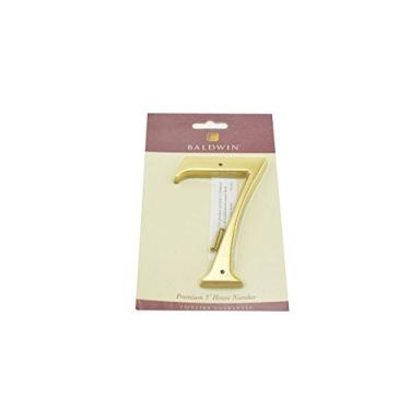 Imagem de Baldwin 90677031 Número de casa 77 nº 7, latão não laqueado