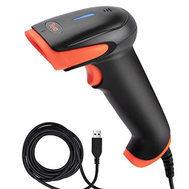 Imagem de Tera Scanner de código de barras com fio 1D, sem laser - seguro para os olhos, digitalização de tela CCD leitor de código de barras portátil, leitor de código de barras linear USB, digitalização rápida e precisa Plug and Play para pagamento Pos Modelo 1500C
