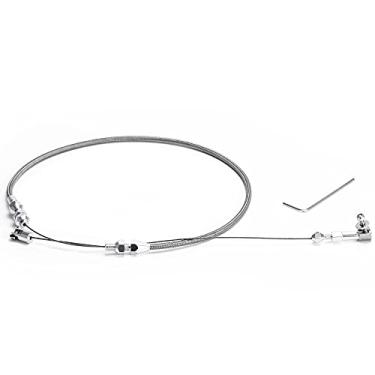 Imagem de PQY Cabo de acelerador de aço inoxidável trançado de alta tecnologia de 61 cm
