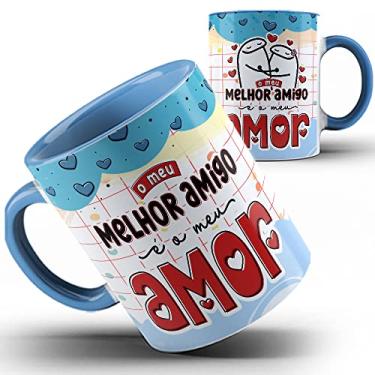 Imagem de Caneca azul Flork Namorados meu amor melhor amigo 2