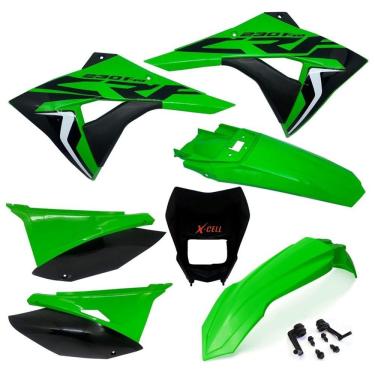 Imagem de Kit Plástico Biker Elite Crf 230 Adesivos Carenagem Farol X cell