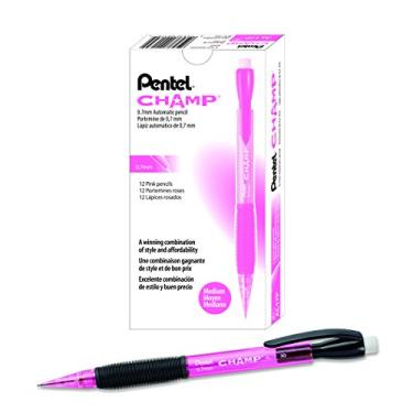 Imagem de Pentel Lapiseira Champ, (0,7 mm), barril rosa, caixa com 12 (AL17P)