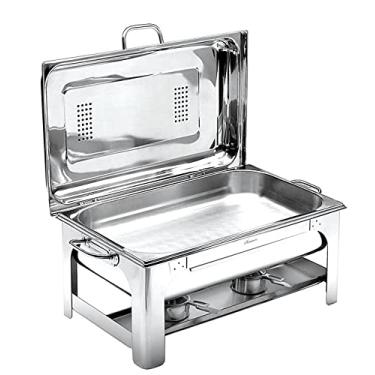 Imagem de Rechaud Retangular de Aço Inox Banho Maria Tecnocuba Com 1 Cuba 1/1x65mm 7,80 Litros