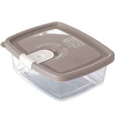 Imagem de Pote de plástico Trio retangular 350ml Plasutil ref.5995