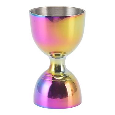 Imagem de Jigger para Bartending, 60/30 ml Jigger Coquetel, Jigger Duplo Abertura de Aço Inoxidável Ferramentas de Medição de Álcool Estilo Sino Copos de Medição Jigger (30/60 ml Colorido)