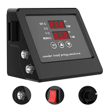 Imagem de Wemay Máquina de prensa térmica multifuncional Caixa de controle digital Controlador de LED para camisetas / / Boné/Caneca Máquina de impressão por sublimação de transferência de calor giratória
