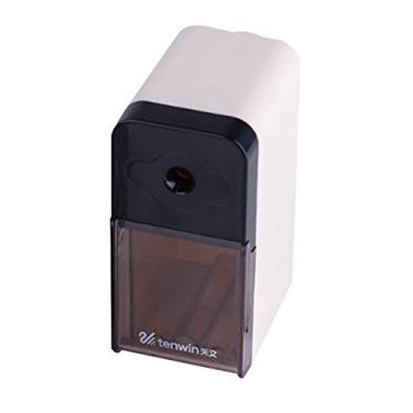 Imagem de Bestgift Apontador de Lápis de Desenho Apontador de Lápis Elétrico de Furo Duplo Apontador de Lápis Elétrico Bege