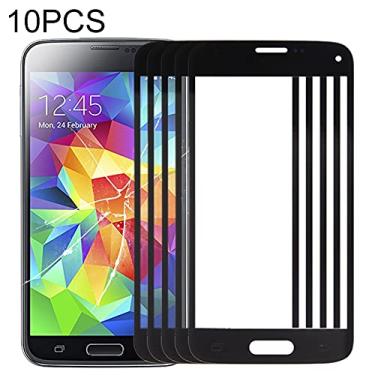Imagem de HUANGYUNCHAO Acessórios telefônicos 10 pcs Lente de vidro externo da tela frontal para Samsung Galaxy S5 Mini Substituição do telefone celular