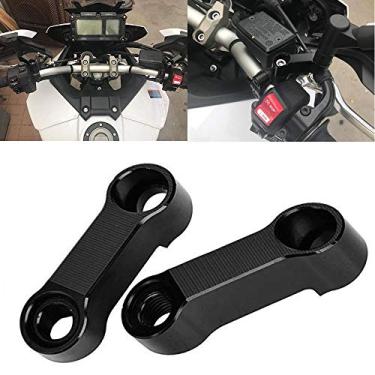 Imagem de Adaptadores de montagem de espelho retrovisor universal retrovisor adaptador CNC de alumínio para motocicletaElec-bro Right & Left Thread preto BRO-BCMD001B