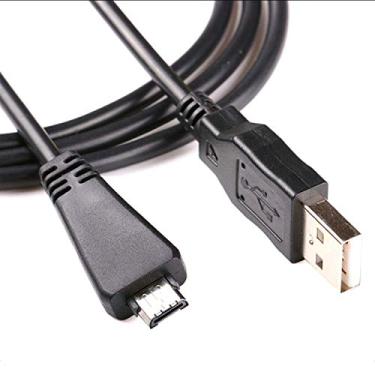 Imagem de Cabo de substituição VMC-MD3 USB cabo de transferência de sincronização de dados USB 2.0 cabo de carregamento compatível com câmera digital Sony Cyber-Shot/Cybershot DSC-W350D W360 W380 W390 W570 TX100 TX66 e mais (3,3 pés/preto)