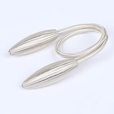 Imagem de Suportes de cortina Fivela de cortina de metal Cinta de cortina sem perfuração Corda de cortina simples de estilo europeu, T10,2 PCS