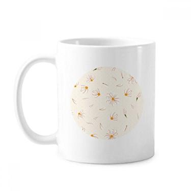 Imagem de Caneca de cerâmica para café porcelana cerâmica flor pétala de flor branca
