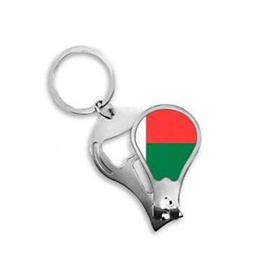 Imagem de Cortador de unhas com bandeira nacional de Madagascar país africano abridor de unhas chaveiro tesoura