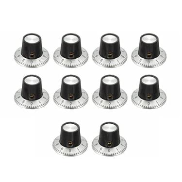 Imagem de 10 x plástico fenólico + botão de controle de alto-falante de alumínio botão amplificador de potência 29 x 19 mm tampa do botão digital