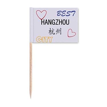 Imagem de Hangzhou Placa Art Deco Presente Fashion Palito Bandeiras Marcador Decoração de Festa