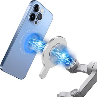 Imagem de UBeesize Suporte de anel magnético DJI para iPhone, Galaxy e outros telefones, compatível com acessórios DJI OM e estabilizadores de cardan