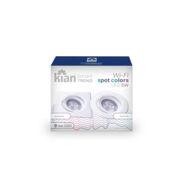 Imagem de Kian - Spot Inteligente Led Smart Wi-fi Quadrado 5W RGB Bivolt Compatível com Alexa e Google Assistente