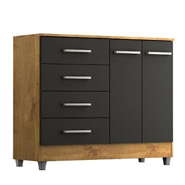 Imagem de Comoda Gisele 4 Gavs 2 Portas Castanho/onix