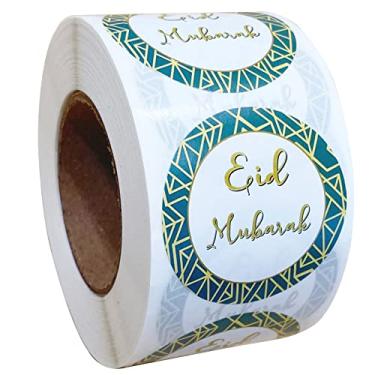 Imagem de Besttile Adesivos Eid Mubarak, Decoração Ramadan, 500 Unidades