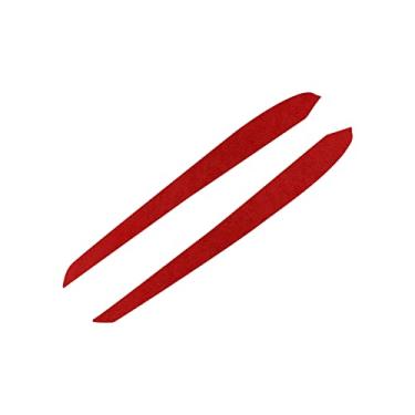 Imagem de Alfanxi Capa de painel e painel de acabamento interno da porta da frente Alcantara e material ABS compatível com Tesla modelo Y/3 (vermelho, tampa do painel da porta)