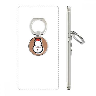 Imagem de Suporte de argola de Natal com ícone de boneco de neve e suporte ajustável