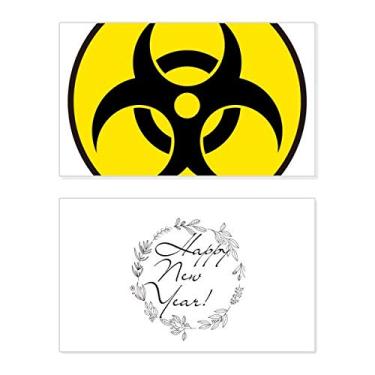 Imagem de Danger Chemical Radiation Symbol New Year Festival Greeting Card Bless Message Gift