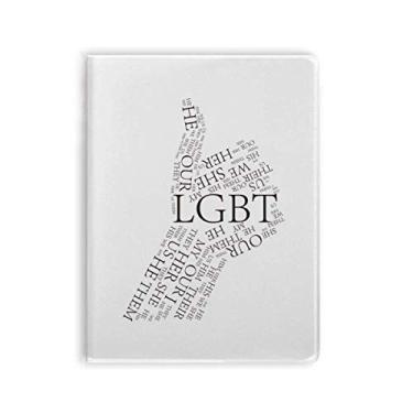 Imagem de LGBT Bandeira de Arco-Íris Ótimo Presente Moderno Caderno Capa de Goma Diário Capa Macia