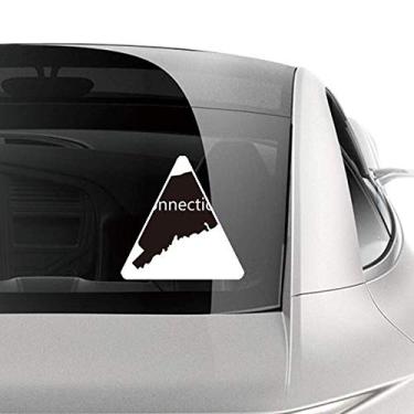 Imagem de DIYthinker Adesivo Connectic America com contorno do mapa dos EUA para carro, motocicleta, bicicleta, bagagem