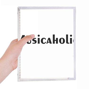Imagem de Caderno Musicaholic elegante com folhas soltas e diário recarregável