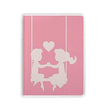 Imagem de Diário de capa macia Pink Boy and Girl Dia dos Namorados