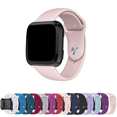 Imagem de Pulseira Silicone Sport para Fitbit Versa - Fitbit Versa 2 - Fitbit Versa Lite - Marca Ltimports (Rosa)