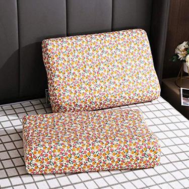 Imagem de Roupa de Cama Par de Fronha 100% Algodão Egípcio, Capa de Almofada de Óleo com cabeça de memória em látex impermeável red_30 * 50, Conjunto de Fronha de Seda com 2