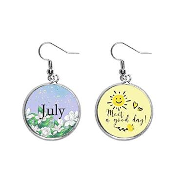 Imagem de Qinxiang Gardênia Julho Design Padrão Orelha Flor Sol Brincos Joias Moda Moda