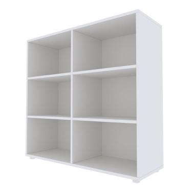 Imagem de Estante Infantil Organizadora 6 Nichos Theo Yescasa Branco Perfect Wood