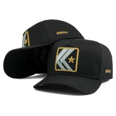 Imagem de Bone Preto Trucker Masculino Americano Aba Curva Keppy K03-Unissex