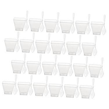Imagem de Sewroro 60 Conjuntos De Xícara De Sobremesa Ps Acessórios De Festa Copo De Pudim Doméstico Copo De Mousse De Festa Transparente Copo De Tiramisu Copo De Mousse Doméstico Copo De Pudim De
