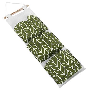 Imagem de Brinquedos de armazenamento para pendurar na parede recipiente bolso recipiente bolso bolsa decoração para quarto banheiro algodão e linho saco de armazenamento impermeável porta bolsa de armazenamento diversos (verde)