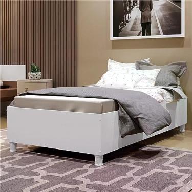 Imagem de Cama Solteiro Siena Espresso Móveis Branco