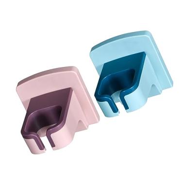 Imagem de Cabilock 2 Pçs Suporte Para Secador De Cabelo Prateleiras De Armazenamento De Plástico Prateleiras Montadas Parede Para Armazenamento Rack De Armazenamento De Banheiro Rack De