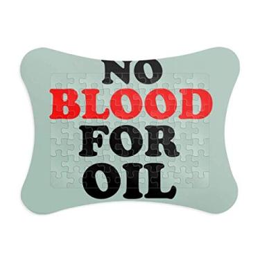 Imagem de Moldura de quebra-cabeça No Blood for Oil Love and Peace World Decoração de quadro de quebra-cabeça