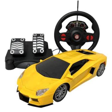 Carrinho Controle Remoto 1:16 Importway Com Luzes Amarelo