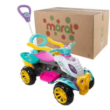 Imagem de Carrinho de Passeio Infantil Quadriciclo Pedal Empurrar Bebe