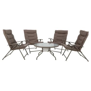 Imagem de Conjunto Dobrável São Paulo 5 Peças Taupe Just Home Collection