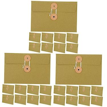 Imagem de Abaodam 30 Peças Saco de correio arquivo escritorio matérias escolares bolsos de papel criativos envelopes antigos sacos de arquivo para a envelopes multifuncionais papel especial