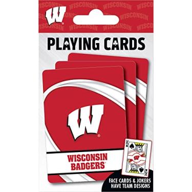 Imagem de MasterPieces Cartas de baralho NCAA Wisconsin Badgers, 6,35 cm x 8,89 cm