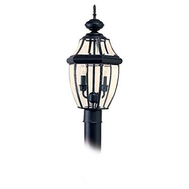 Imagem de Sea Gull Lighting Luminária externa Lancaster 8229-12, altura de 51,5 cm, preta