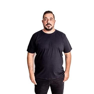 Imagem de Kit 4 Camisetas Masculinas Plus Size Básicas Algodão Premium (MULTICOLORIDO, G1)