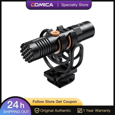Imagem de Comica Camera Microfone para Smartphones  Video Shotgun  DSLR Cam  VM10 Pro  Shock Mount  Gain
